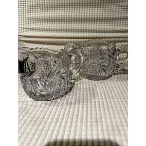 Crystal sugar and creamer set